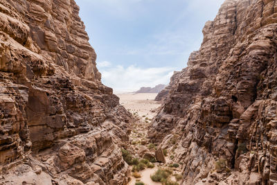 Scenic view of rocky mountains