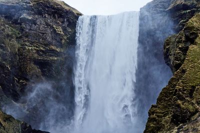 Scenic view of waterfall