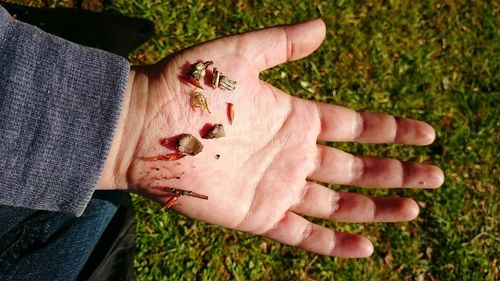 Detail shot of human hand