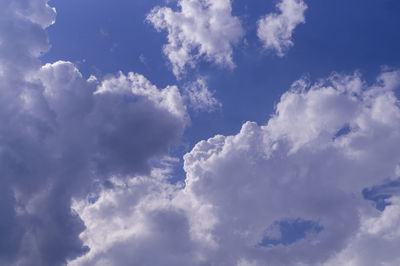 Low angle view of clouds in sky