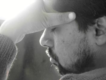 Close-up portrait of man