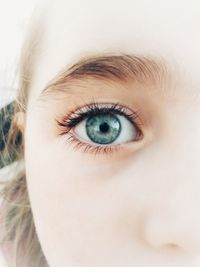 Close-up portrait of girl eye