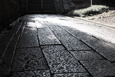 View of empty footpath