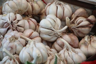 Full frame shot of onions for sale at market stall