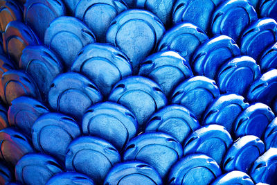 Full frame shot of blue candies