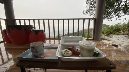 Coffee cup on table