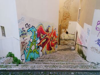 Graffiti on staircase