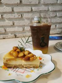 Close-up of food on table