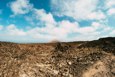 Scenic view of desert against sky