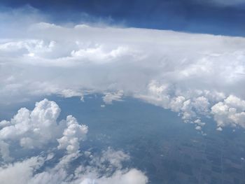 Aerial view of clouds in sky