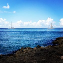 Scenic view of sea against sky