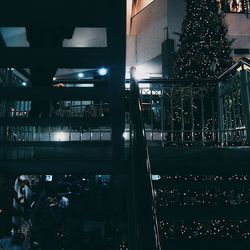 Illuminated city at night