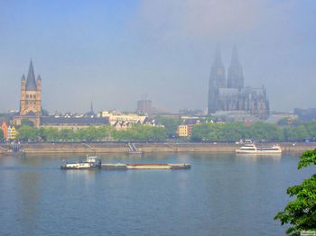 River with city in background