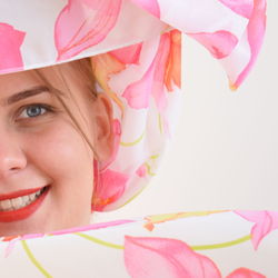 Close-up portrait of smiling woman