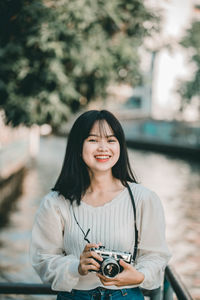 Portrait of woman smiling