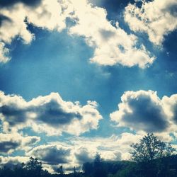 Low angle view of cloudy sky