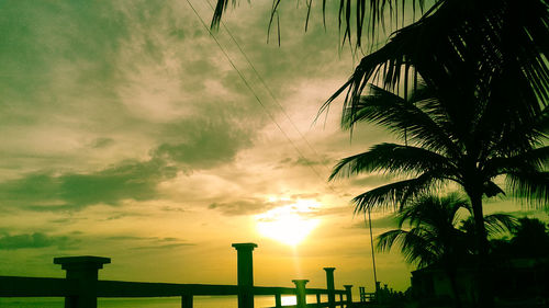 Scenic view of dramatic sky during sunset