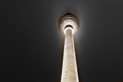 Low angle view of communications tower