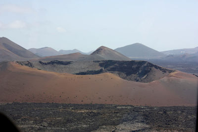 Scenic view of desert against sky