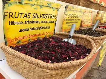 Close-up of food for sale at market stall