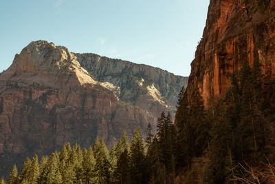 Scenic view of rocky mountains against sky