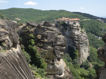 Rock formations on landscape