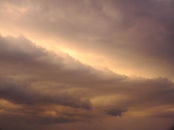 Low angle view of cloudy sky