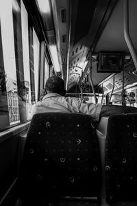 Interior of airplane