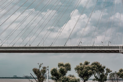 Low angle view of bridge against sky