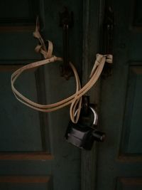 Close-up of door handle