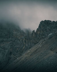 Scenic view of rocky mountains against sky