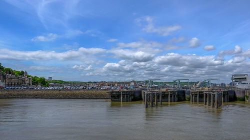 Scenic view of river against sky