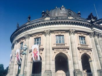 Low angle view of historical building against sky