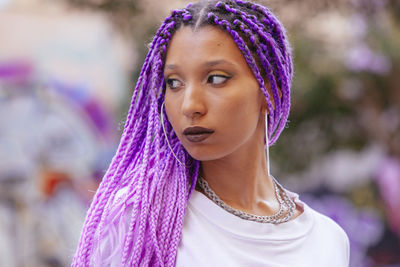 Portrait of beautiful young woman