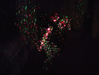 Illuminated christmas lights at night