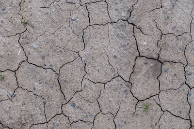 Full frame shot of cracked land