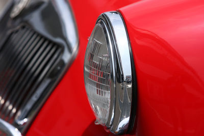 Close-up of red car