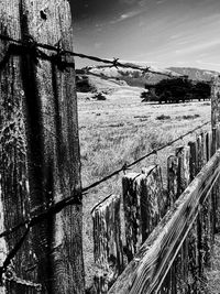 Chainlink fence against sky