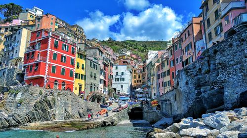 Panoramic view of buildings against sky