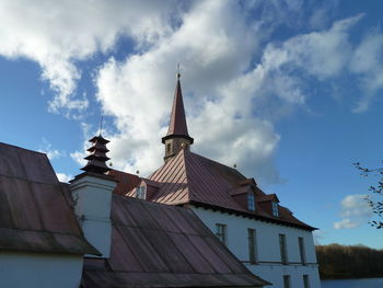 Low angle view of buildings against sky