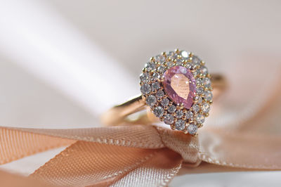 The pink diamond ring for wedding