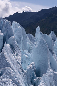 Scenic view of snowcapped mountains