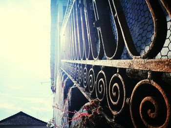 Low angle view of old building against sky