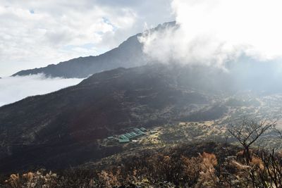 An aerial view of mount meru, arusha national park, tanzania