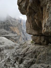 Rock formations on sunny day