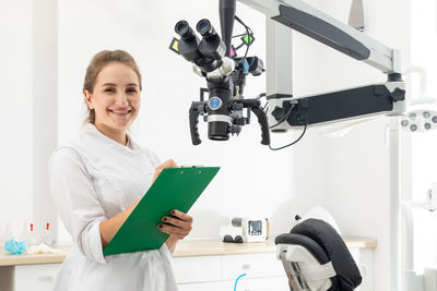 Portrait of scientist working in laboratory