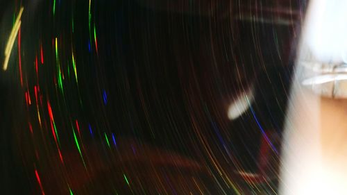 Light trails at night