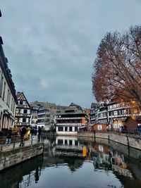 Bridge over river in city