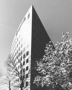 Low angle view of modern building against sky