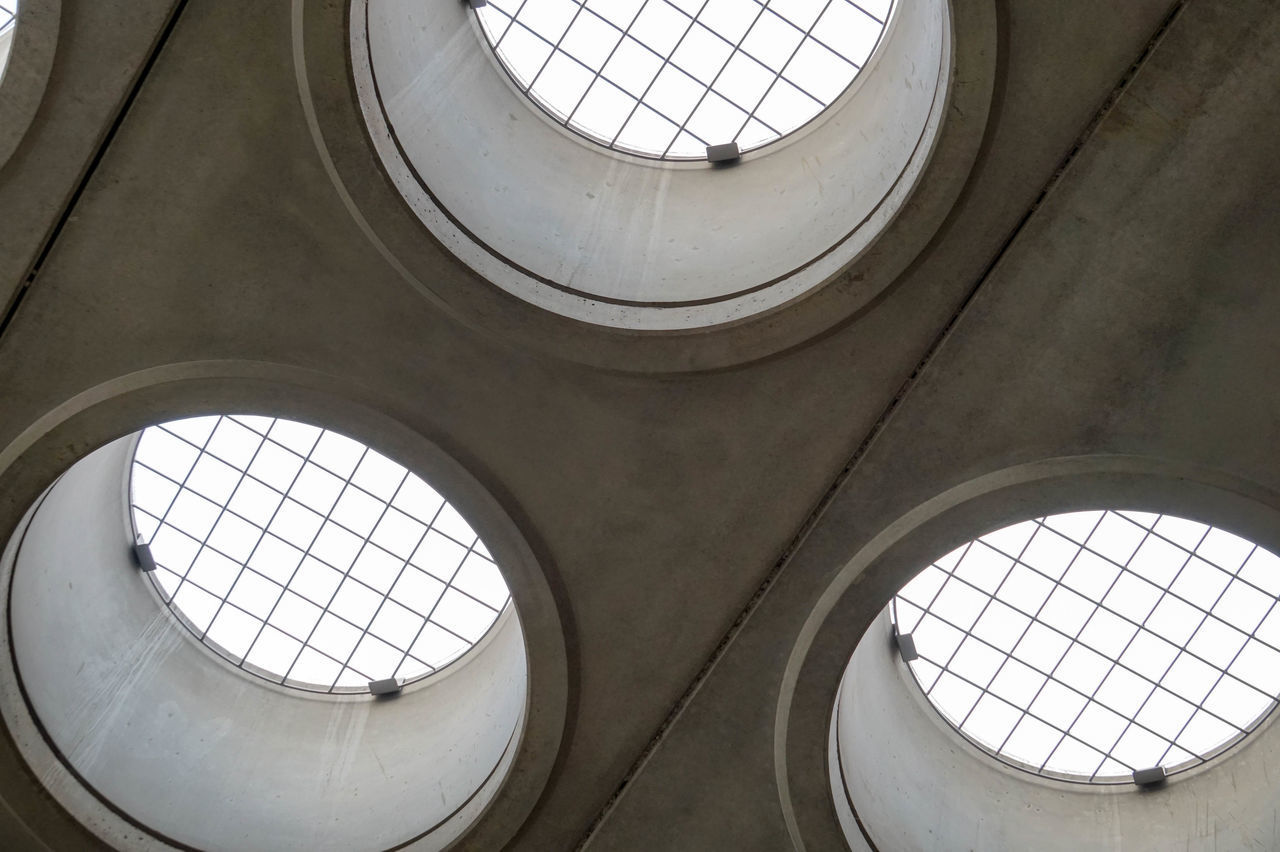 LOW ANGLE VIEW OF SKYLIGHT IN CEILING